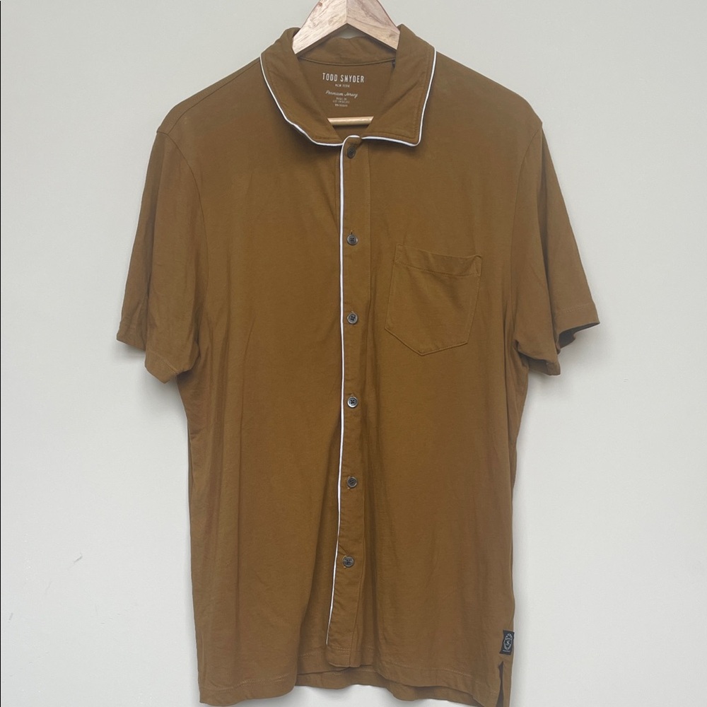 Todd Snyder Men's Tan Button Down Shirt